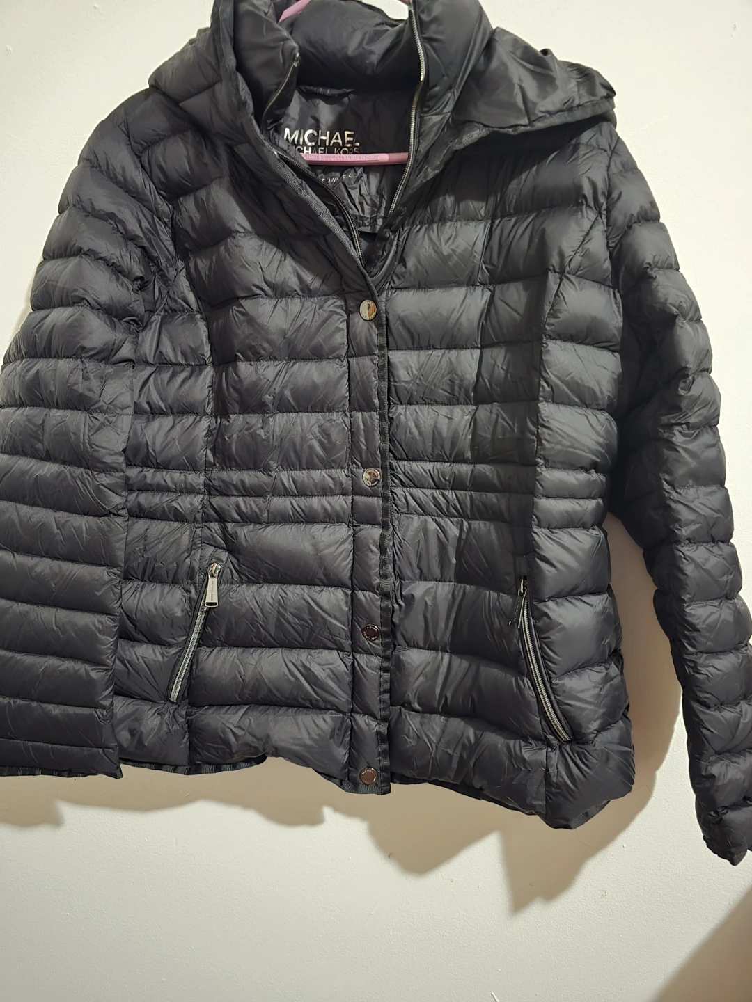 Michael Kors Black Packable Down Puffer Jacket - XL
