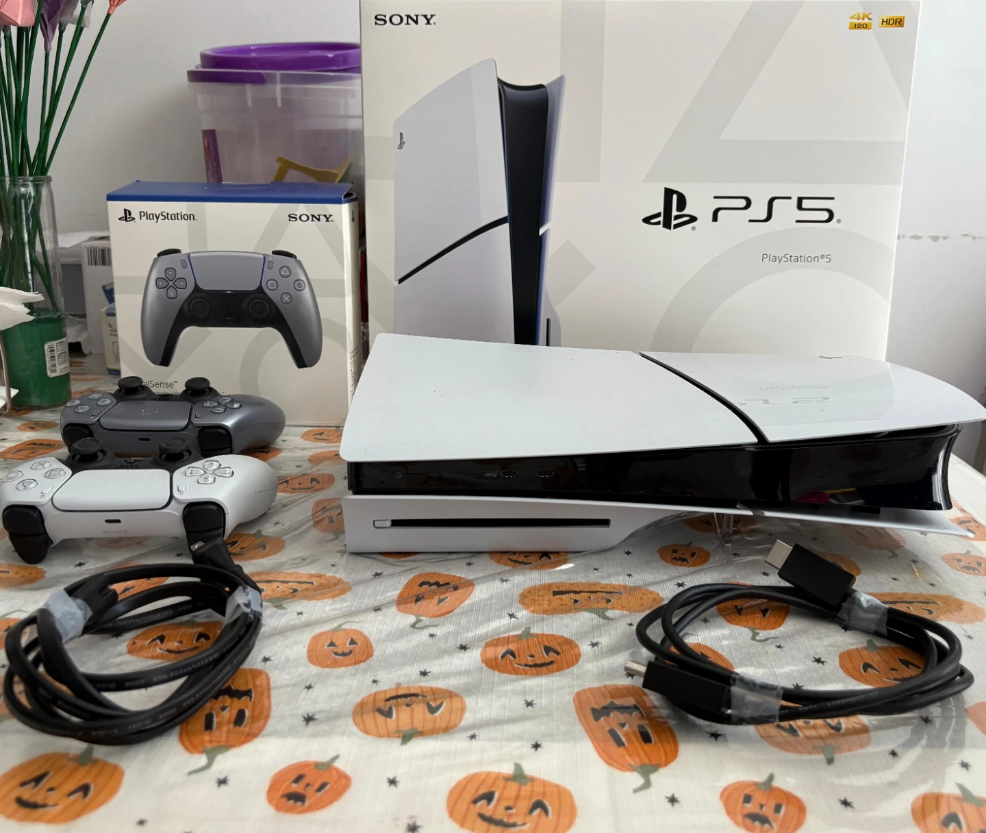 Sony PlayStation 5 (PS5) Console with Two Controllers
