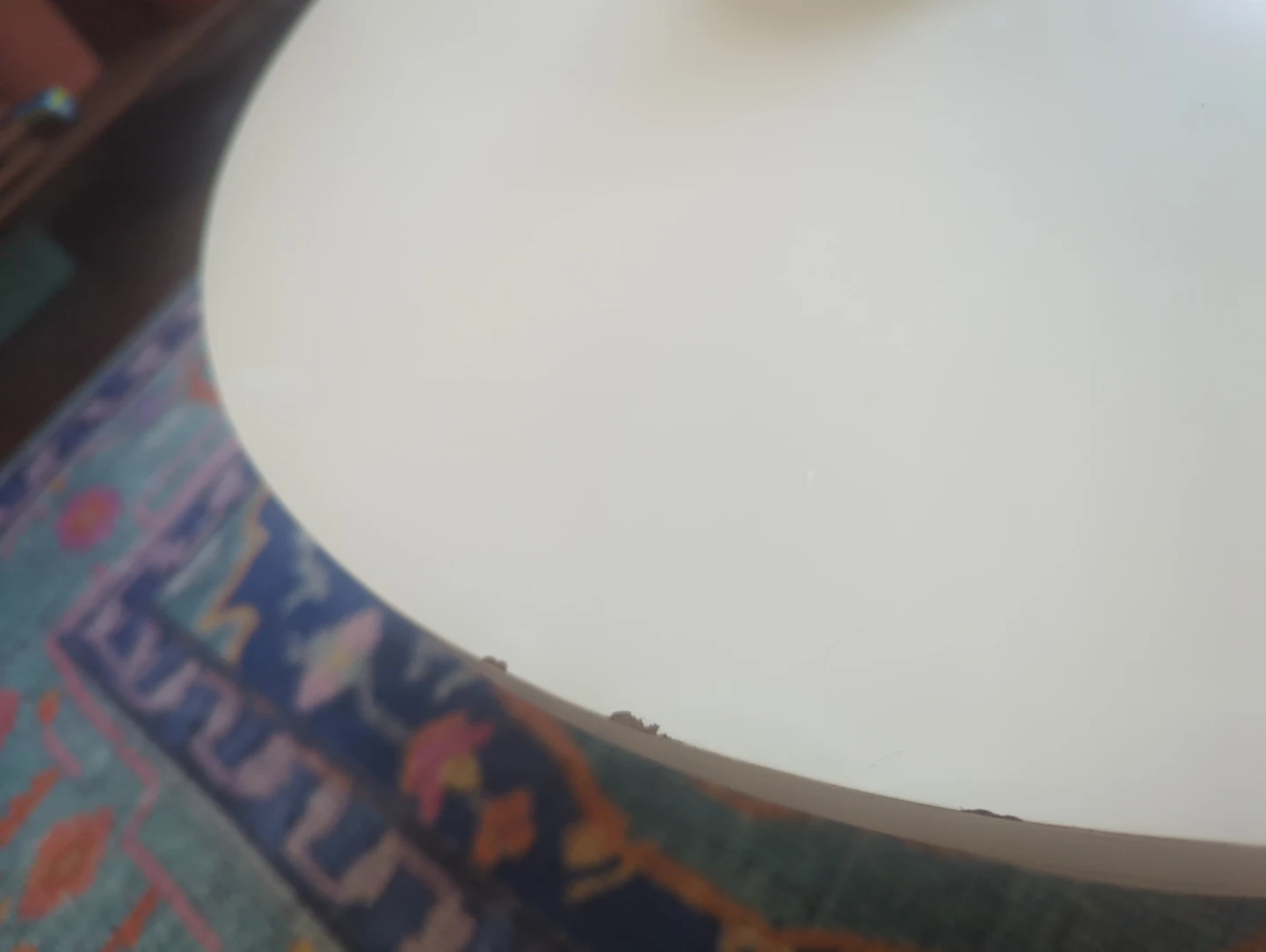 Free White Round Coffee Table with Shelf - photo 2
