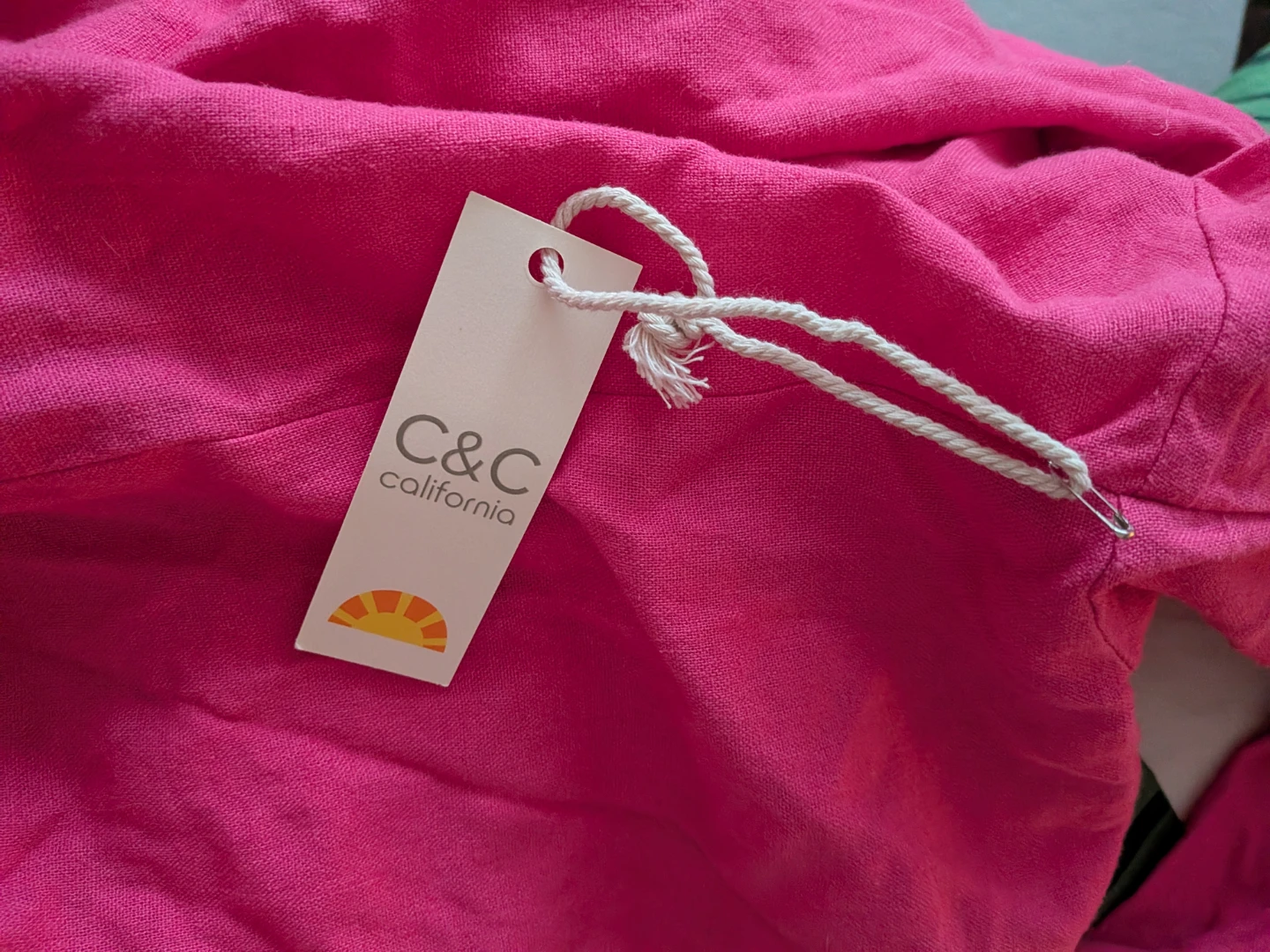 New Pink Linen Blouse or cover-up - photo 3