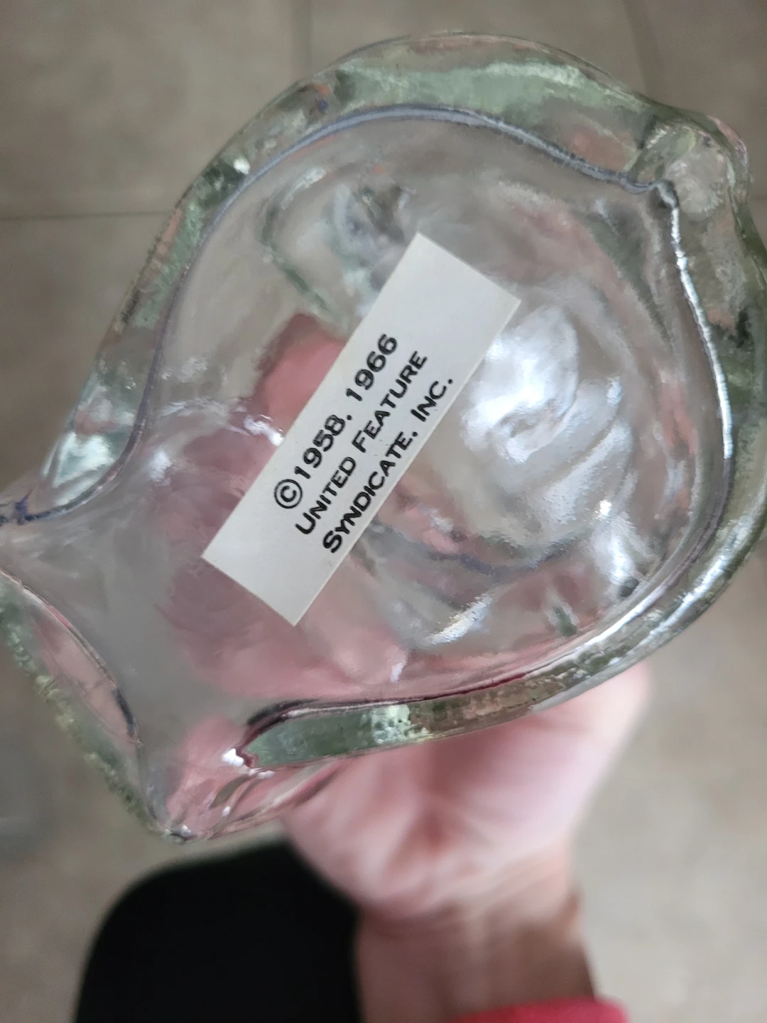 Vintage 1958-1966 Snoopy Glass Bottle - photo 2