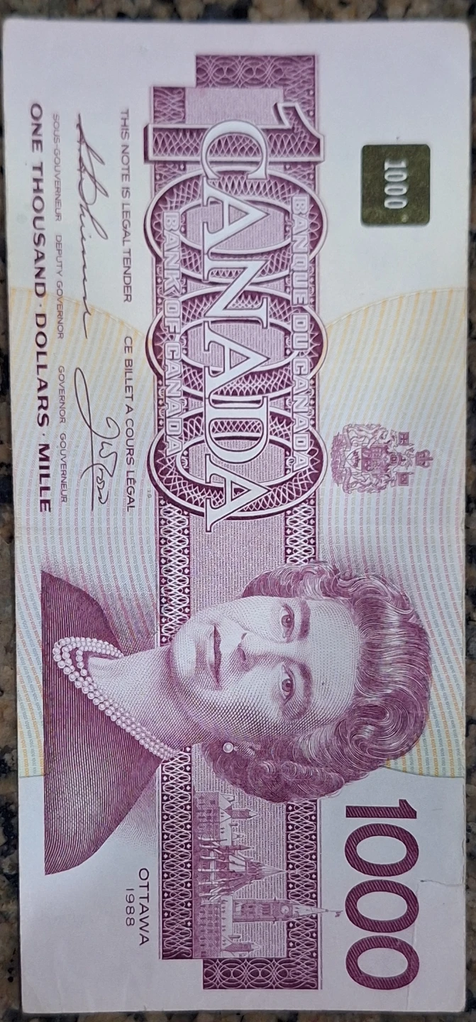 $1000 canadian bill - photo 2
