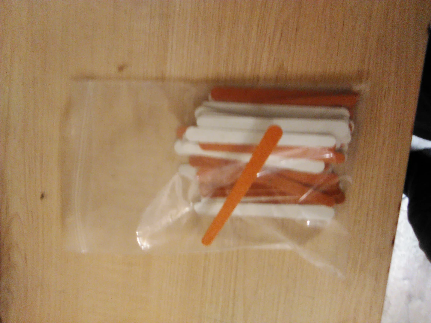 Orange and White Plastic nail file