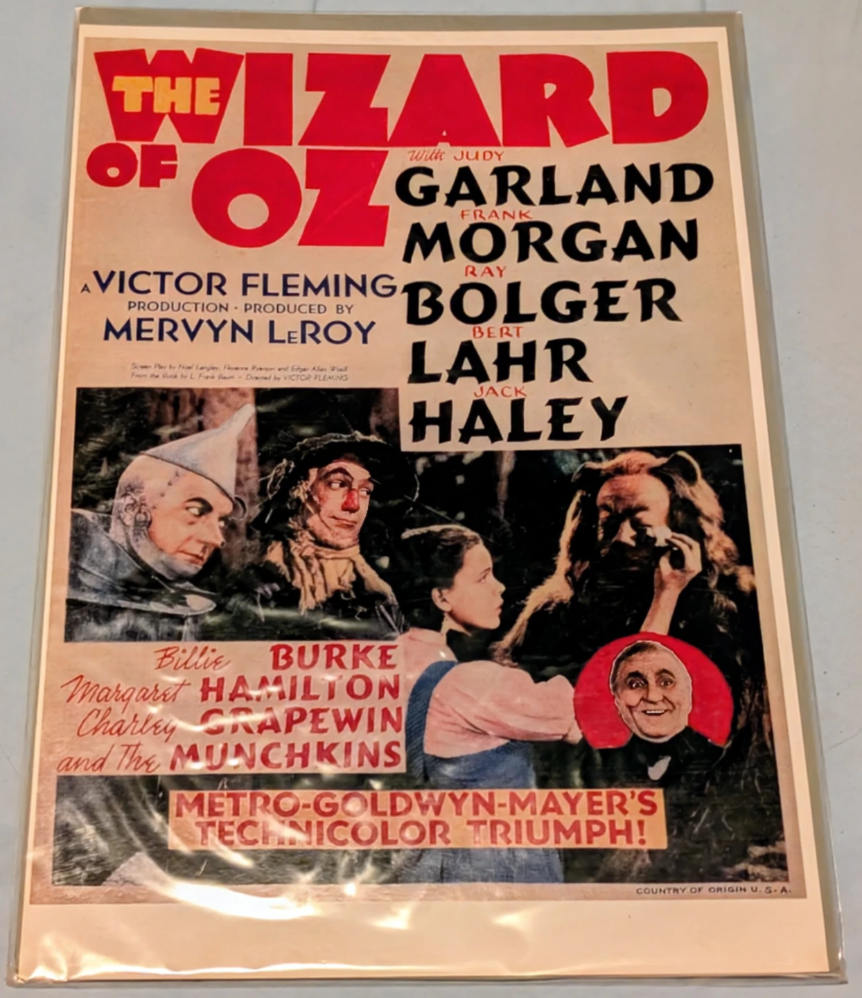 The Wizard of Oz Movie Posters - approx. 11" X 16" - photo 3