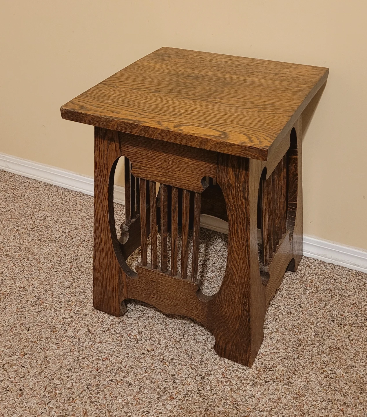 Tiger Oak Stool / Table