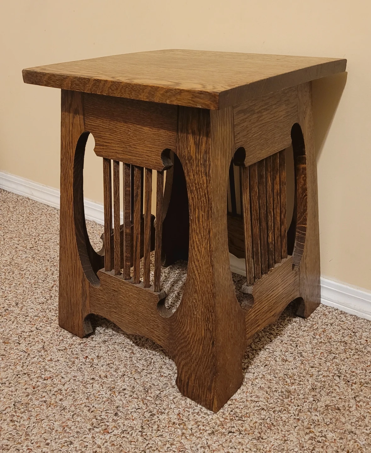 Tiger Oak Stool / Table - photo 4