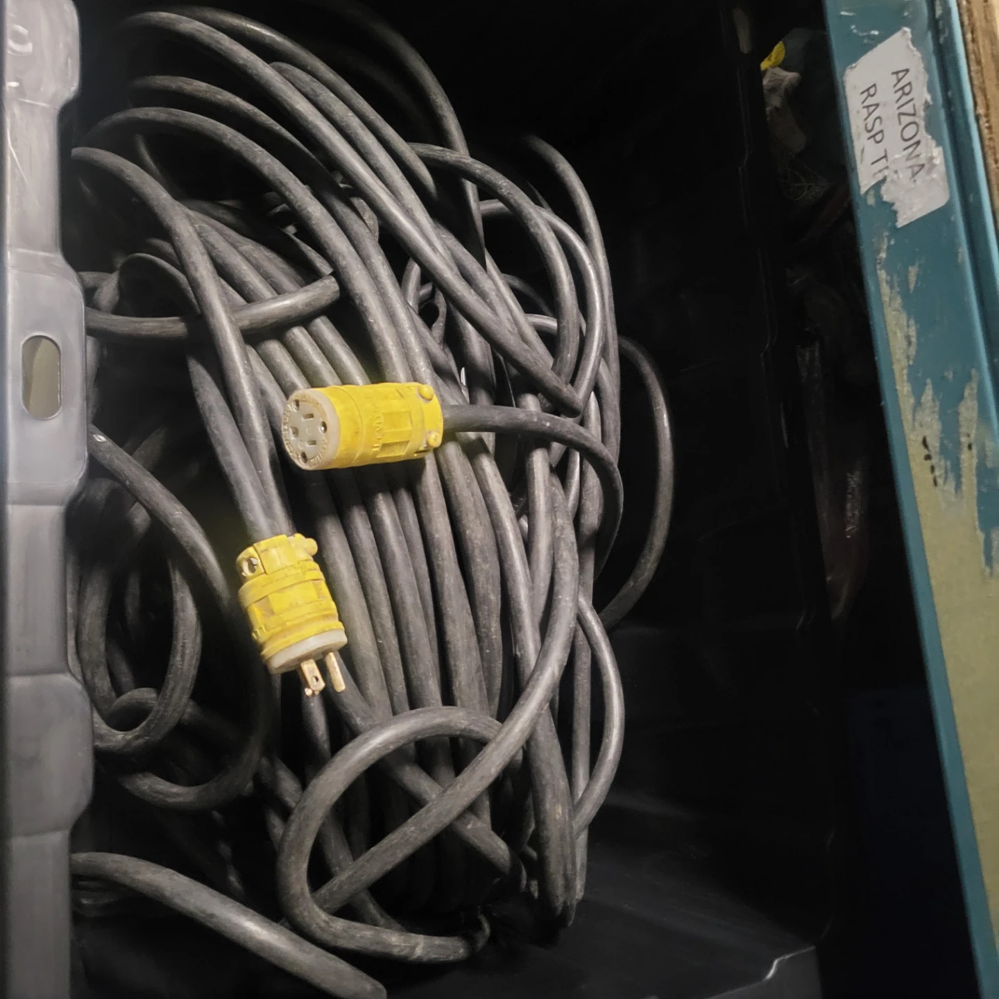 100ft 50 amp Heavy Duty Extension Cord with Yellow Connectors