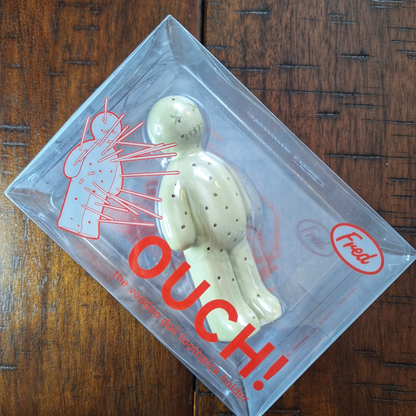 Fred Ouch! Voodoo Doll Toothpick Holder - Like New, in Box - photo 3