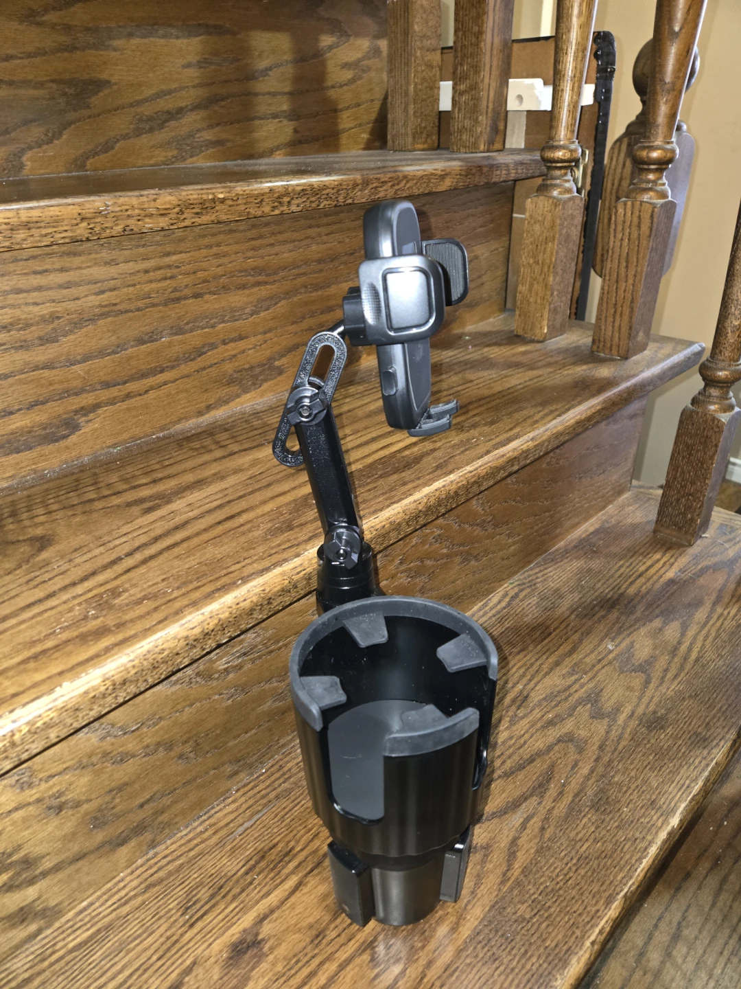 Car Cup Holder Phone Mount - Black
