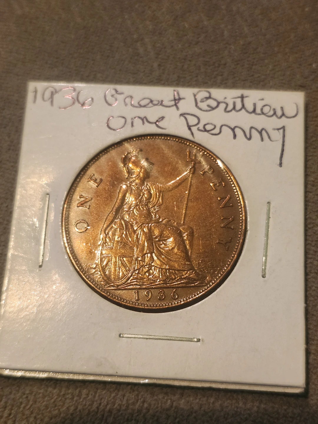1936 Great Britain One Penny Coin