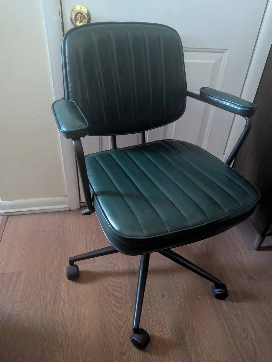 Green leather Office Chair - photo 2