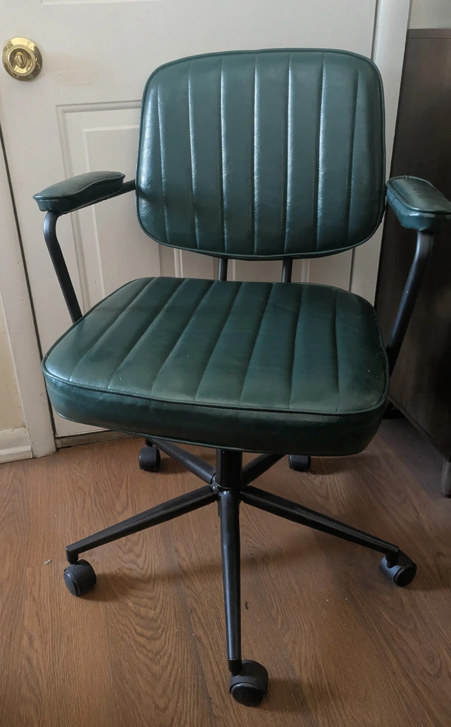 Green leather Office Chair - photo 3
