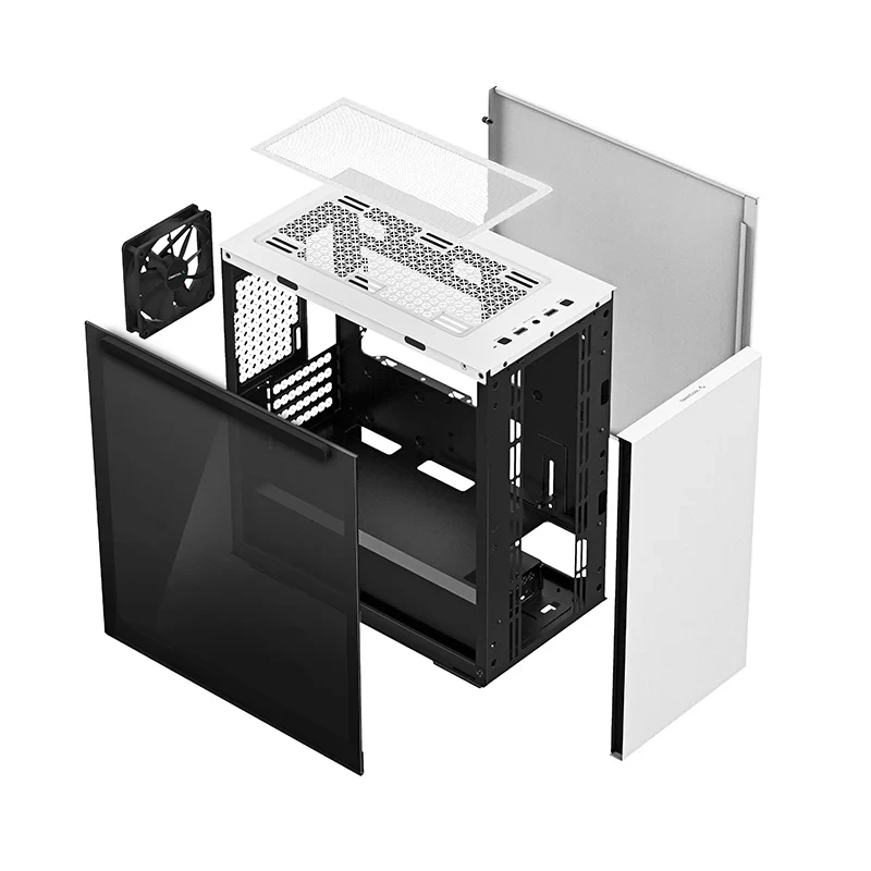 Compact White Gaming PC Case with Parts - photo 5