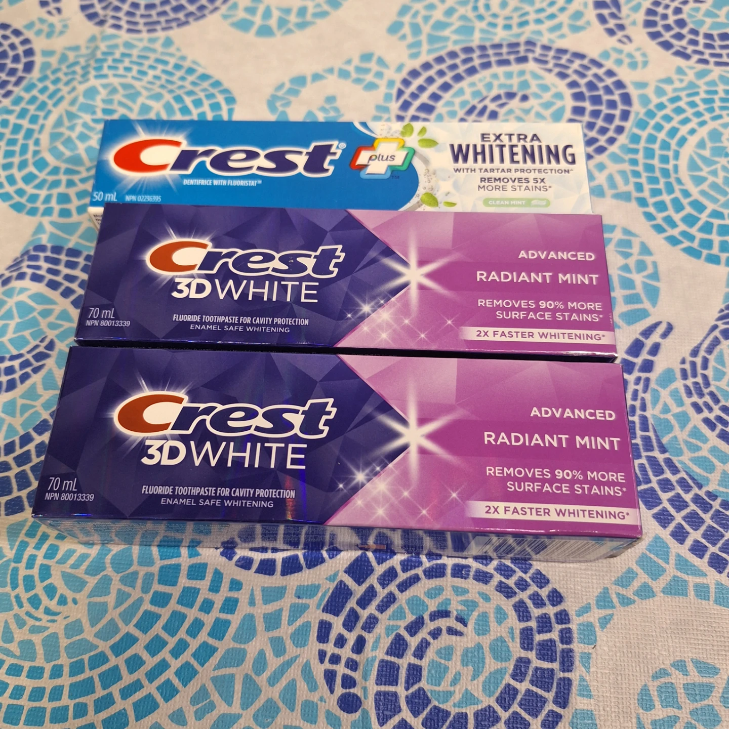 Crest 3D White Advanced Radiant Mint Toothpaste - 3 Pack