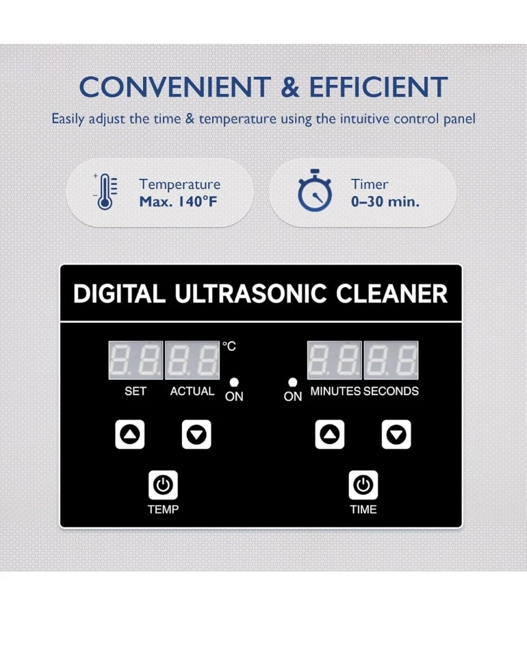 CREWORKS 3L Digital Ultrasonic Cleaner - photo 4