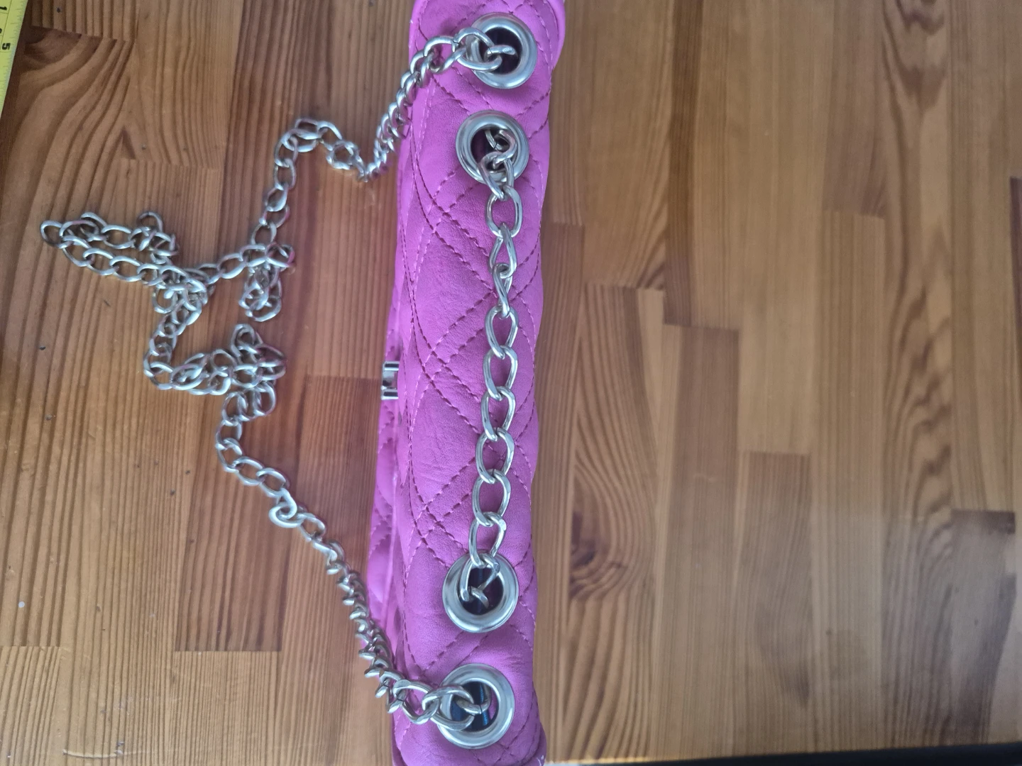 Hot Pink Quilted Chain Shoulder Bag - photo 4