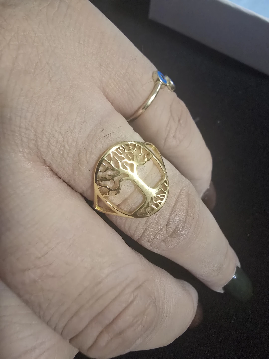 Gold Tone Tree of Life Ring - photo 2