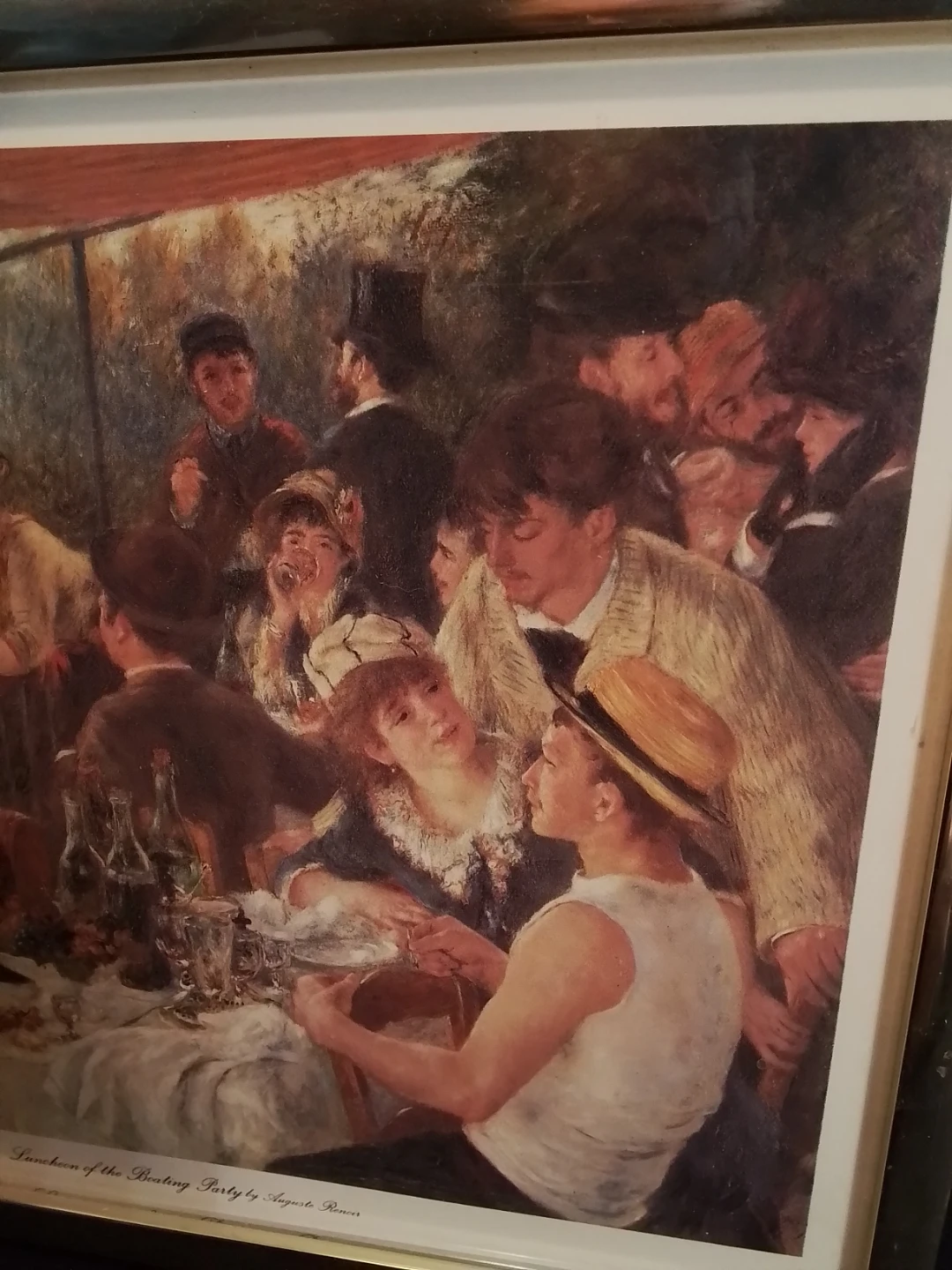Framed Renoir "Luncheon of the Boating Party" Print 10.5x8.5" - photo 5