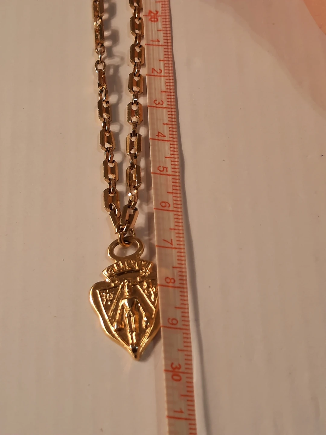 Gucci Gold Tone Necklace with Crest Pendant - photo 4