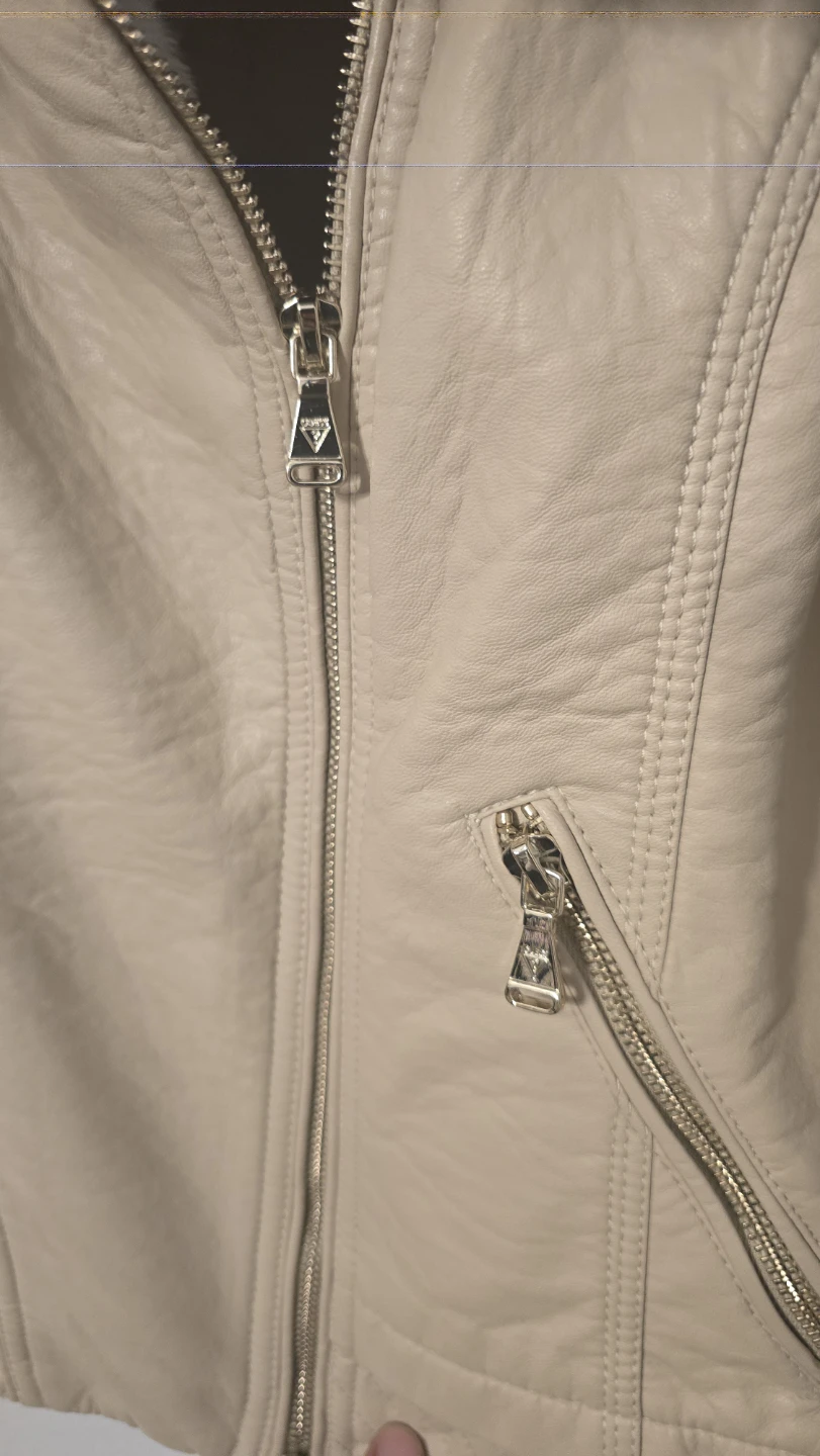 Guess Faux Leather Jacket with Fur Collar - photo 3