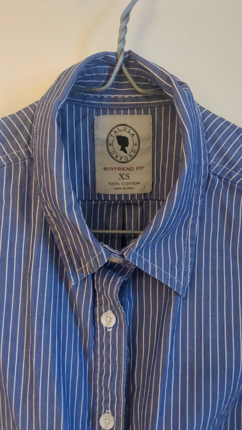 Talula Oxford Striped Boyfriend Fit Shirt XS - photo 2
