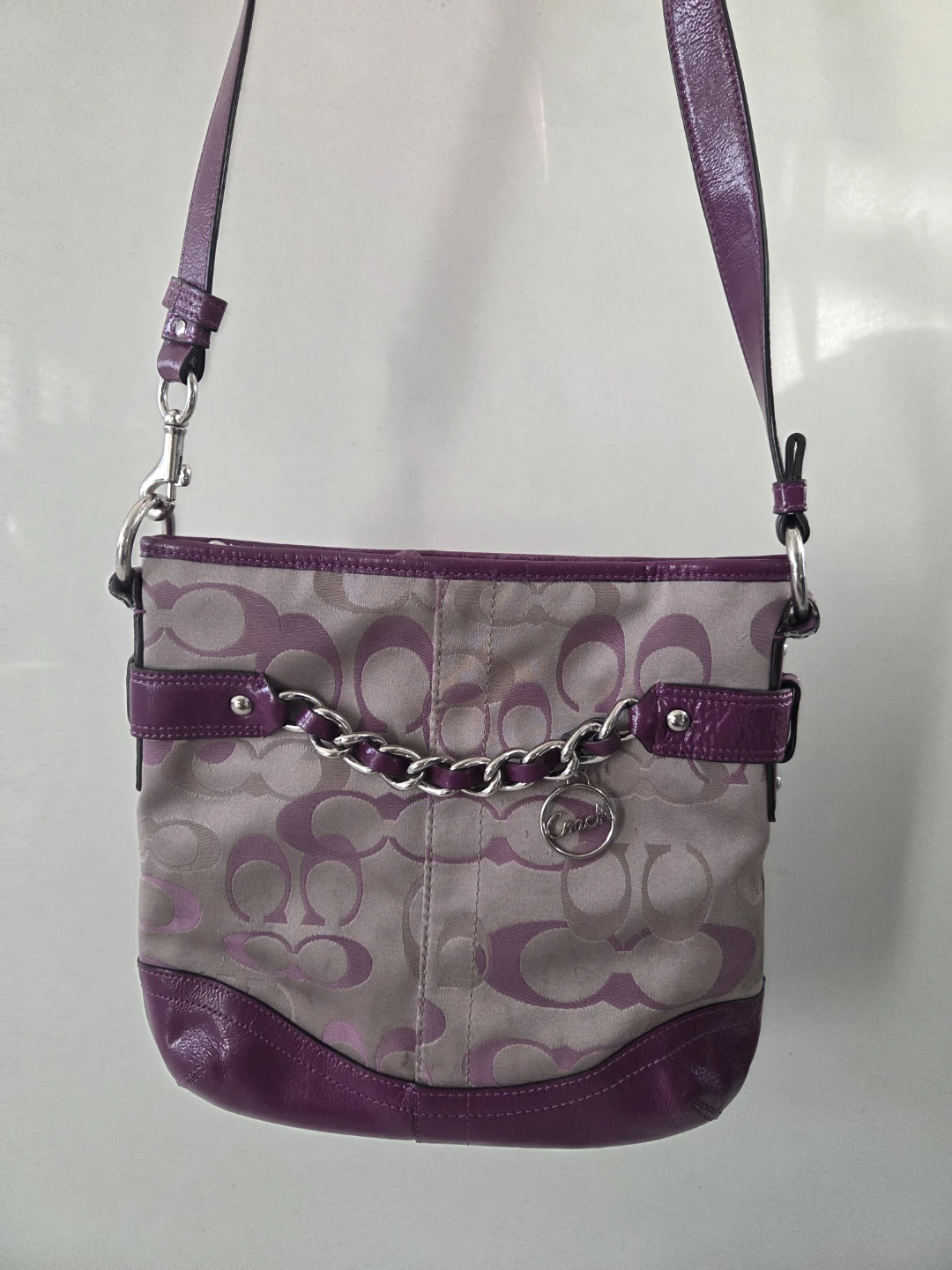 Coach Purple Signature Bucket Bag