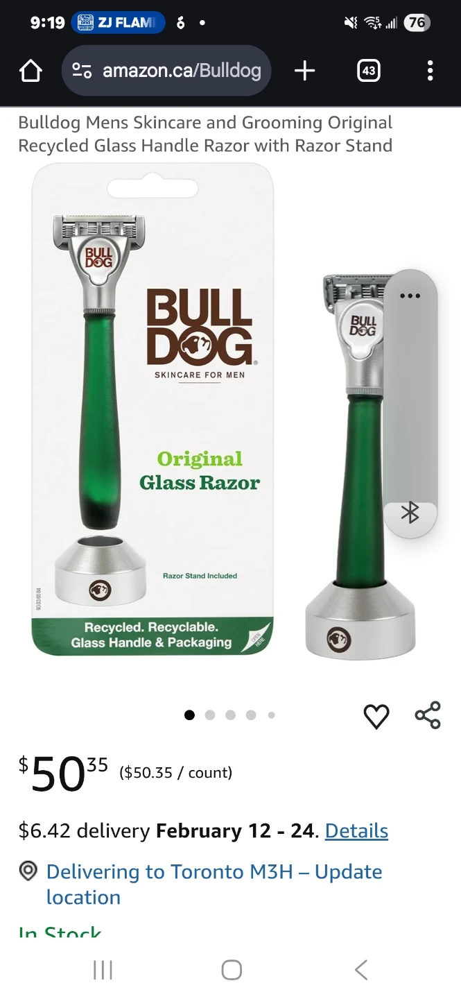 Bulldog Original Glass Razor with Stand - photo 3
