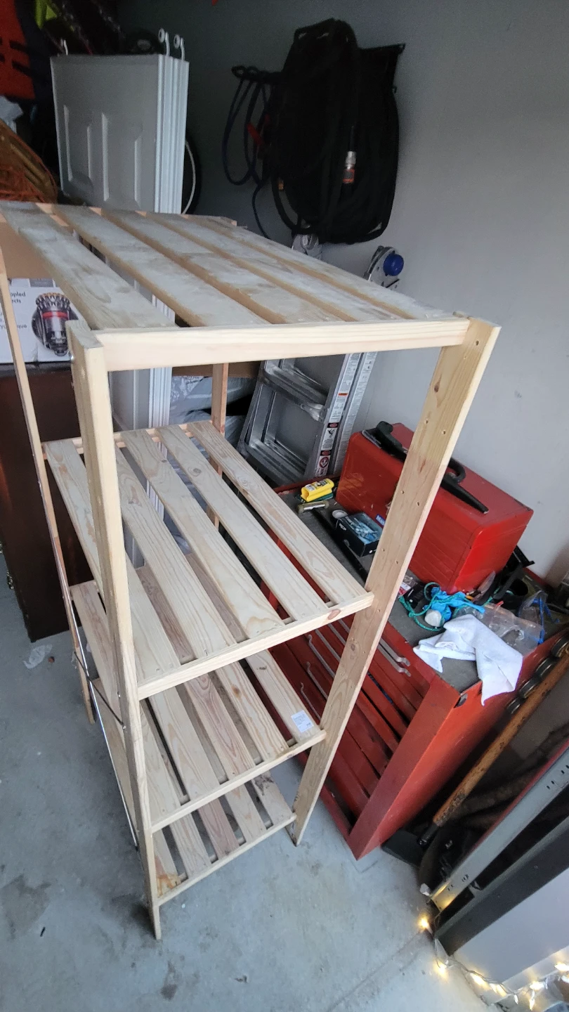 Wooden Shelf Unit - 78, 50, 171 cm - photo 2