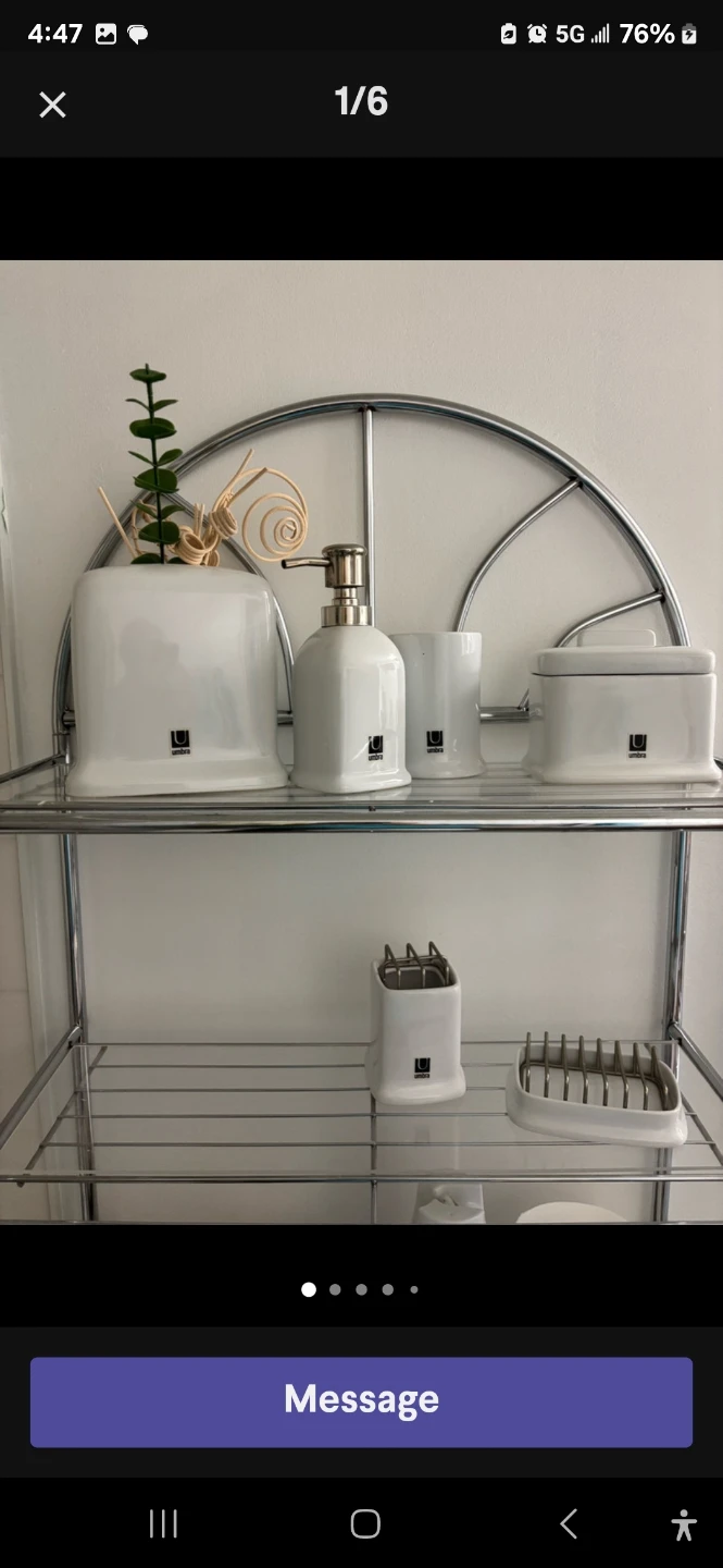 Umbra White Ceramic Bathroom Accessory Set