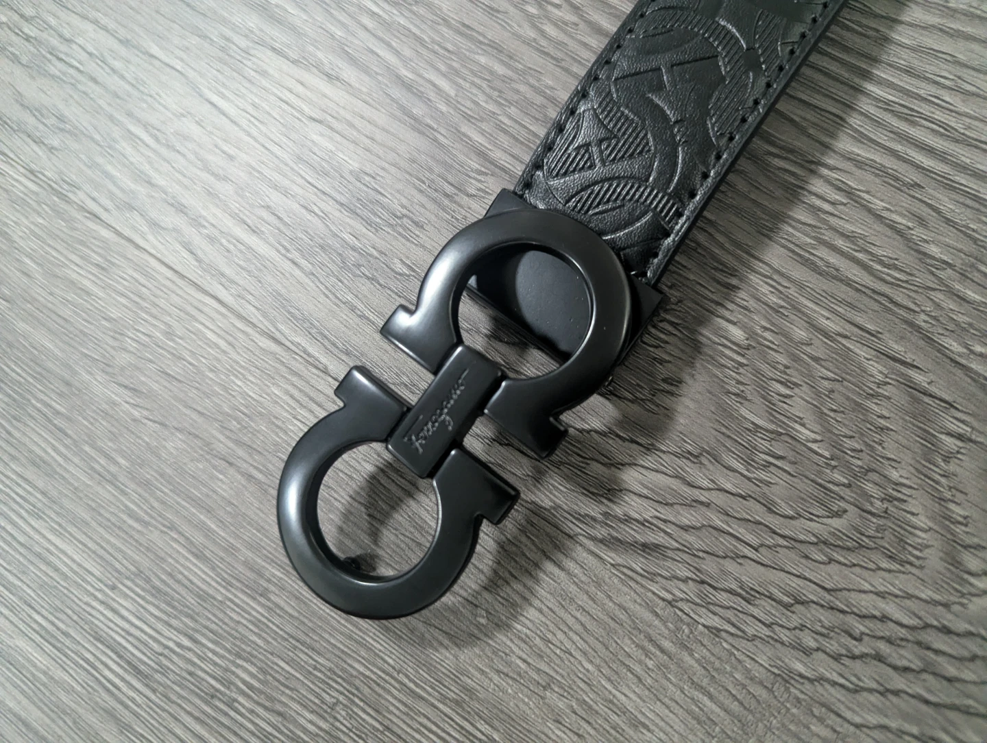 Salvatore Ferragamo Black Leather Belt - photo 2
