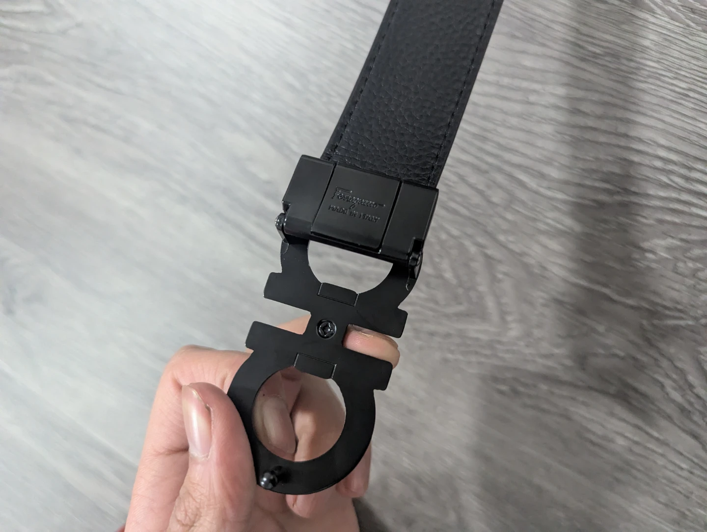 Salvatore Ferragamo Black Leather Belt - photo 4