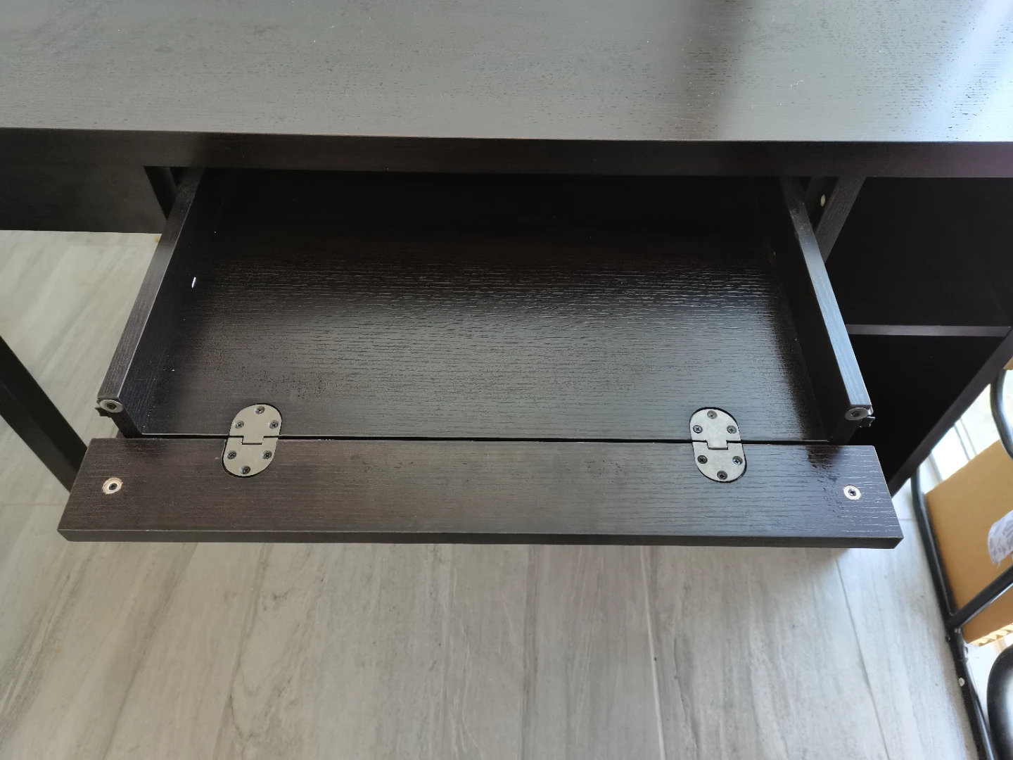 modern sleek writing desk, drawer shelf (47.5"x23.5"x30h) - photo 5