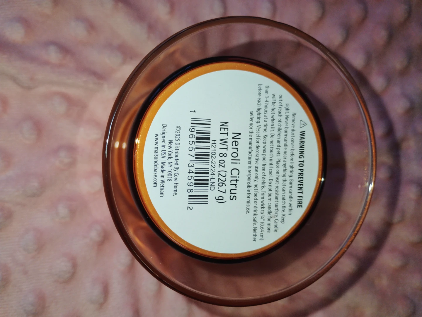 Maison de Base Neroli Citrus Candle - 8 oz - photo 3