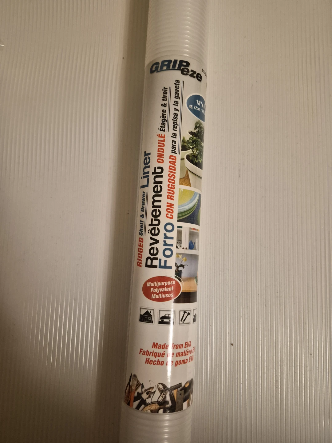 Gripze Ridged Shelf & Drawer Liner - 18" x 6'