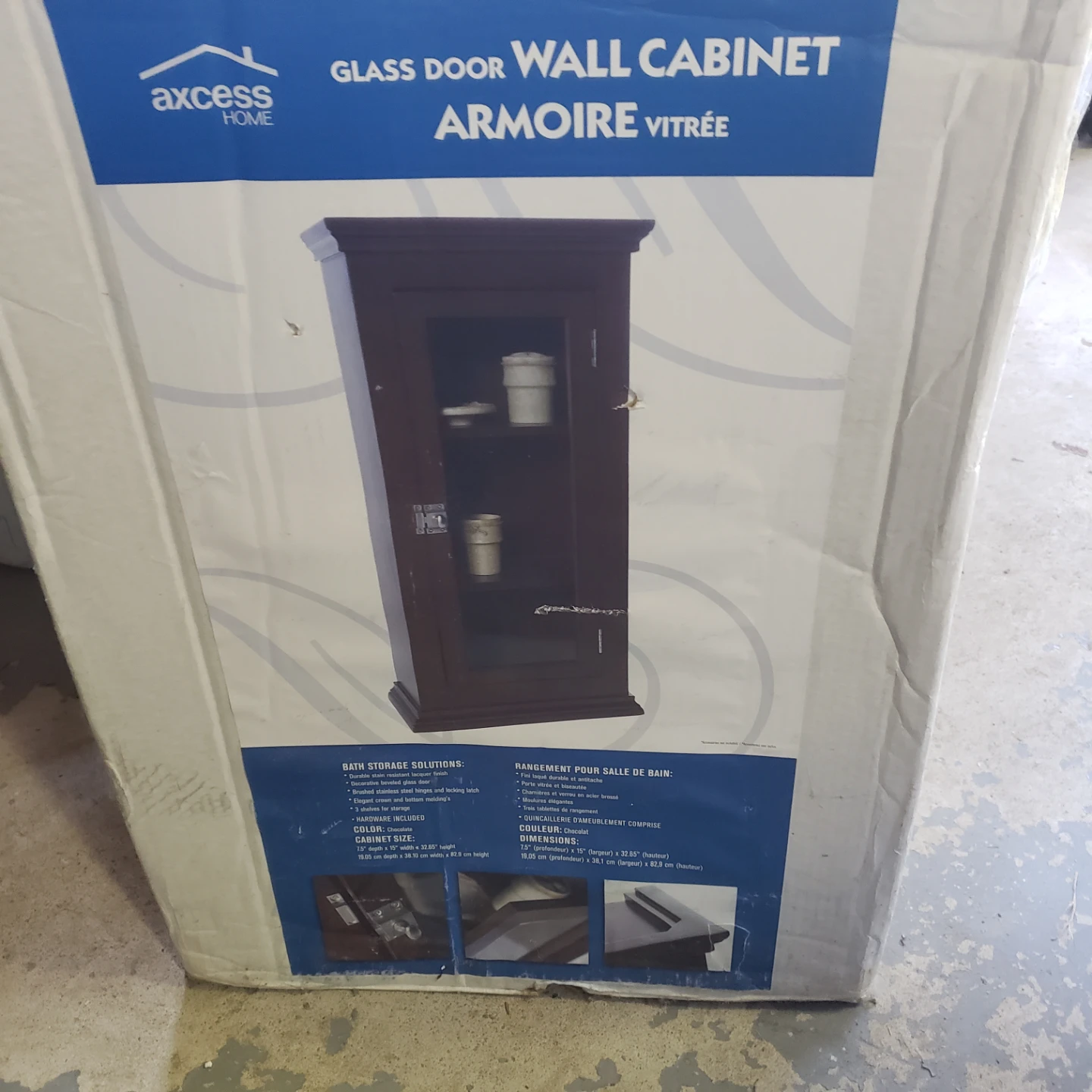 Axcess Home Glass Door Wall Cabinet - photo 3