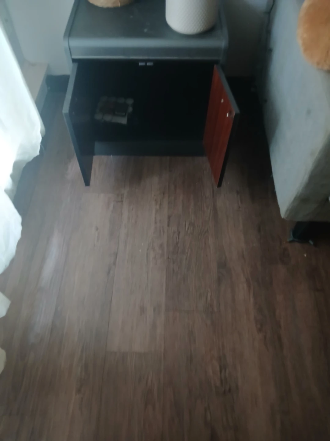 Black Side Table with Cabinet - photo 2