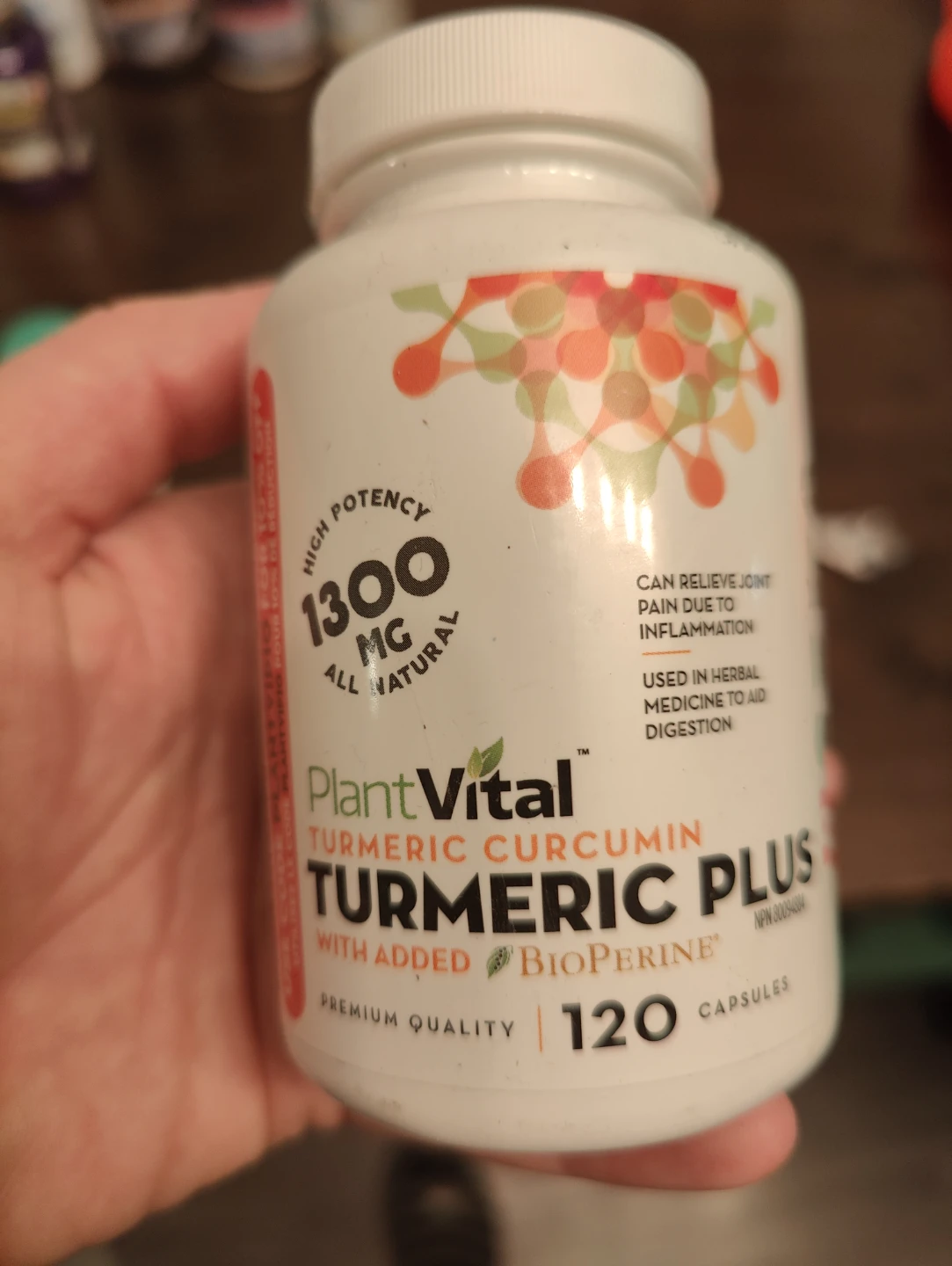 PlantVital Turmeric Curcumin Plus with Bioperine, 120 Capsules