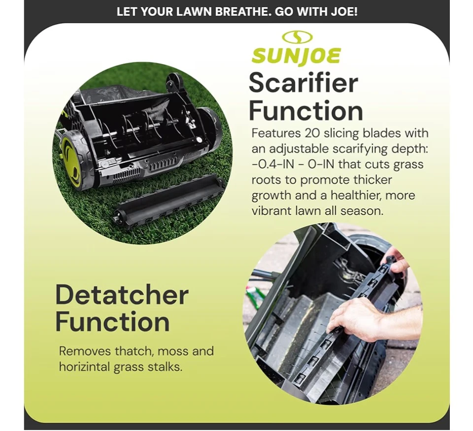 Sun Joe Lawn Scarifier Dethatcher – New - photo 5
