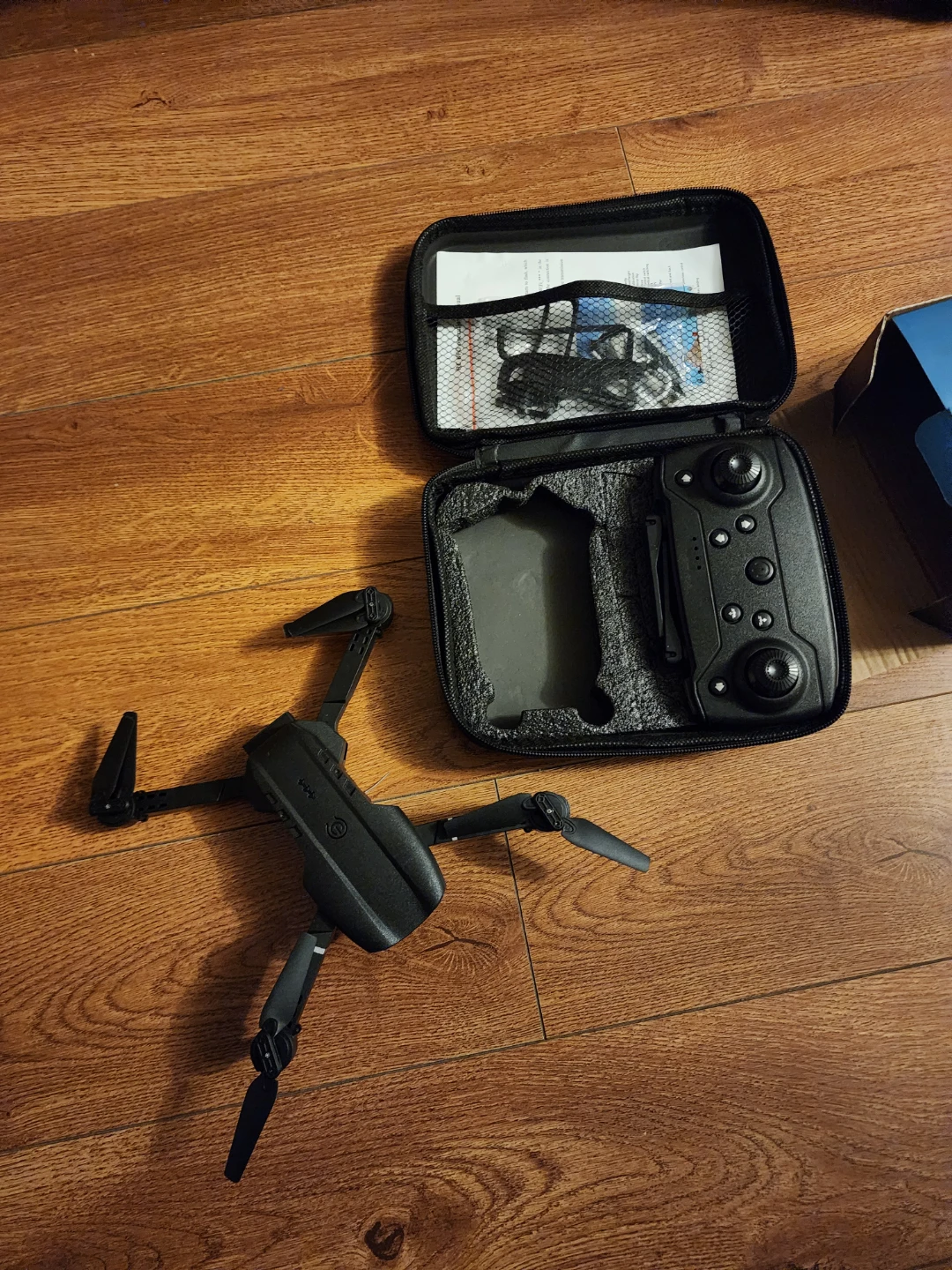 Black Foldable Drone with Remote and Case - photo 2