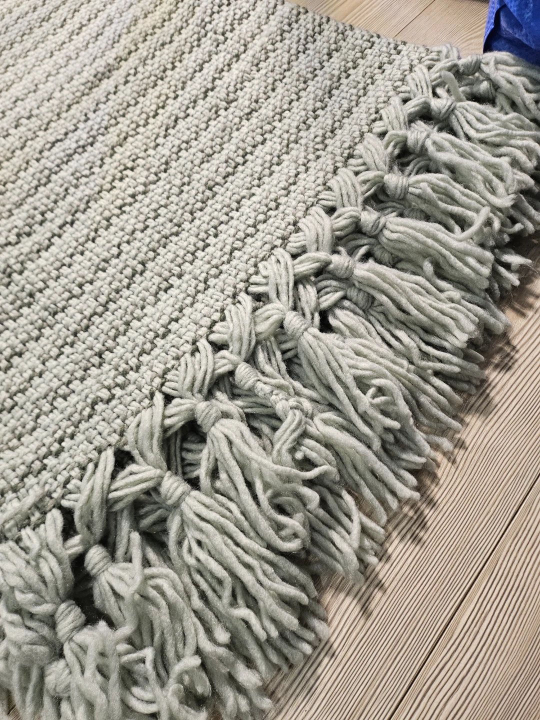 Greenish pastel crochet blanket - photo 3