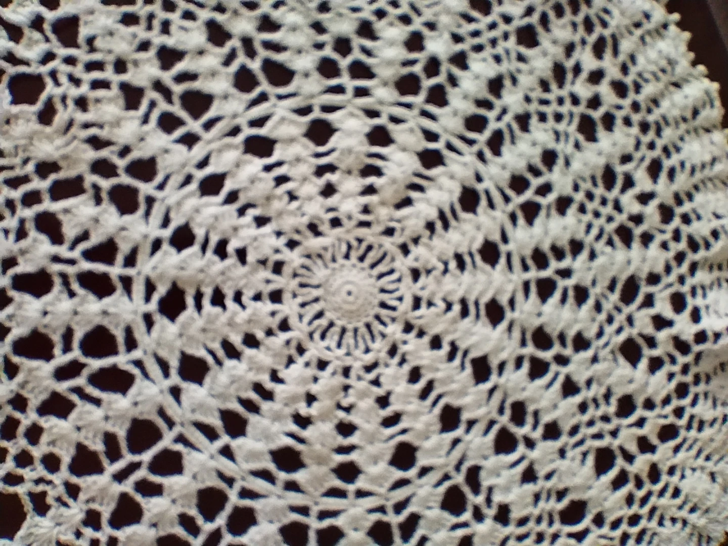 Off-White Handmade Crochet Doily - photo 2