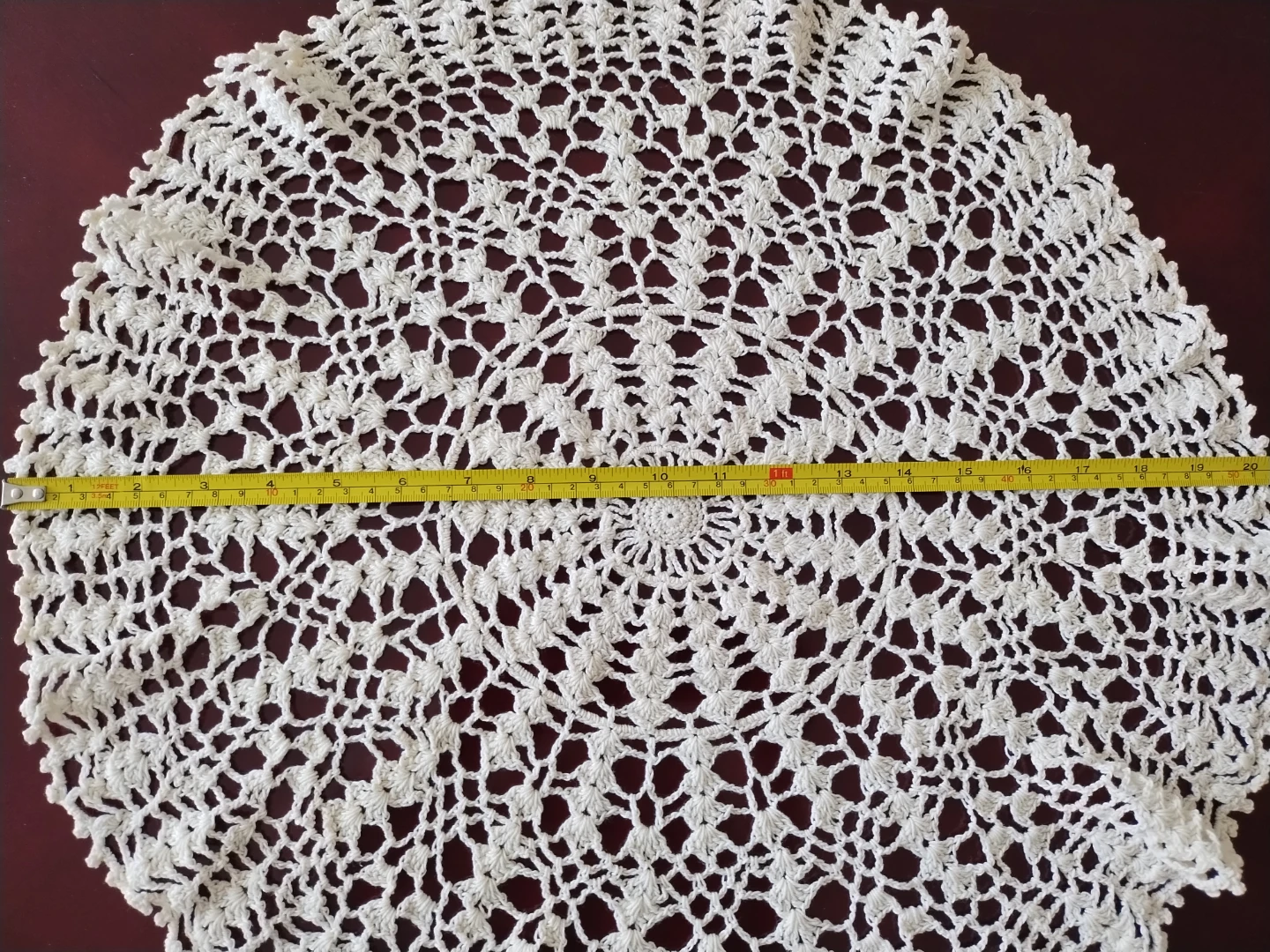 Off-White Handmade Crochet Doily - photo 4