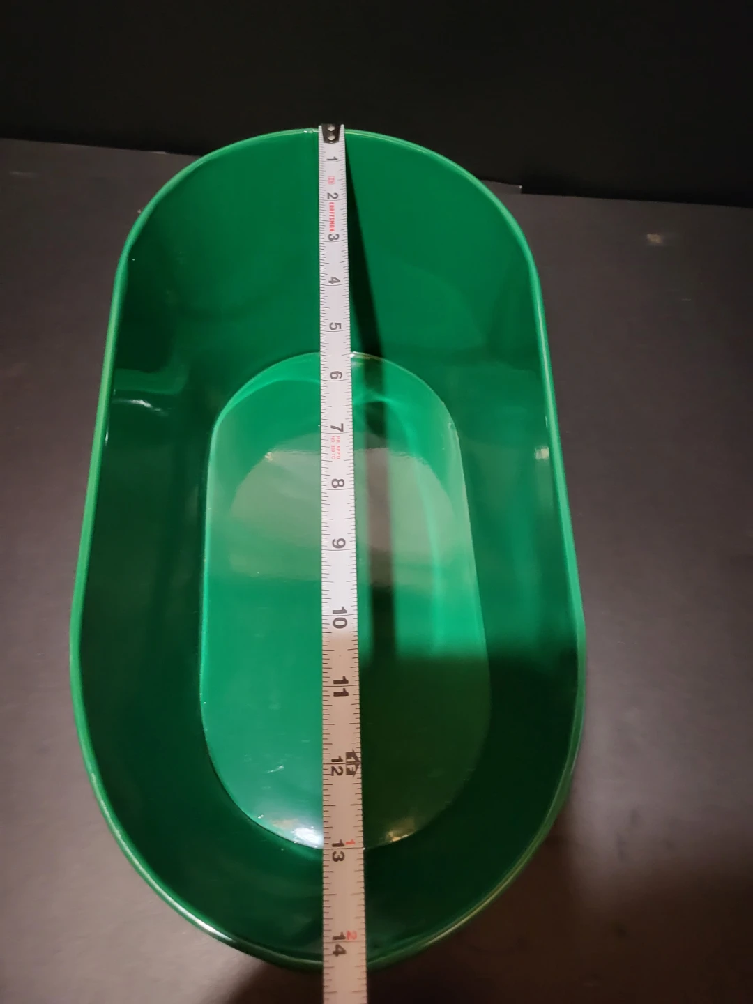 Green Metal Oval Tub - 14" x 7" - photo 5