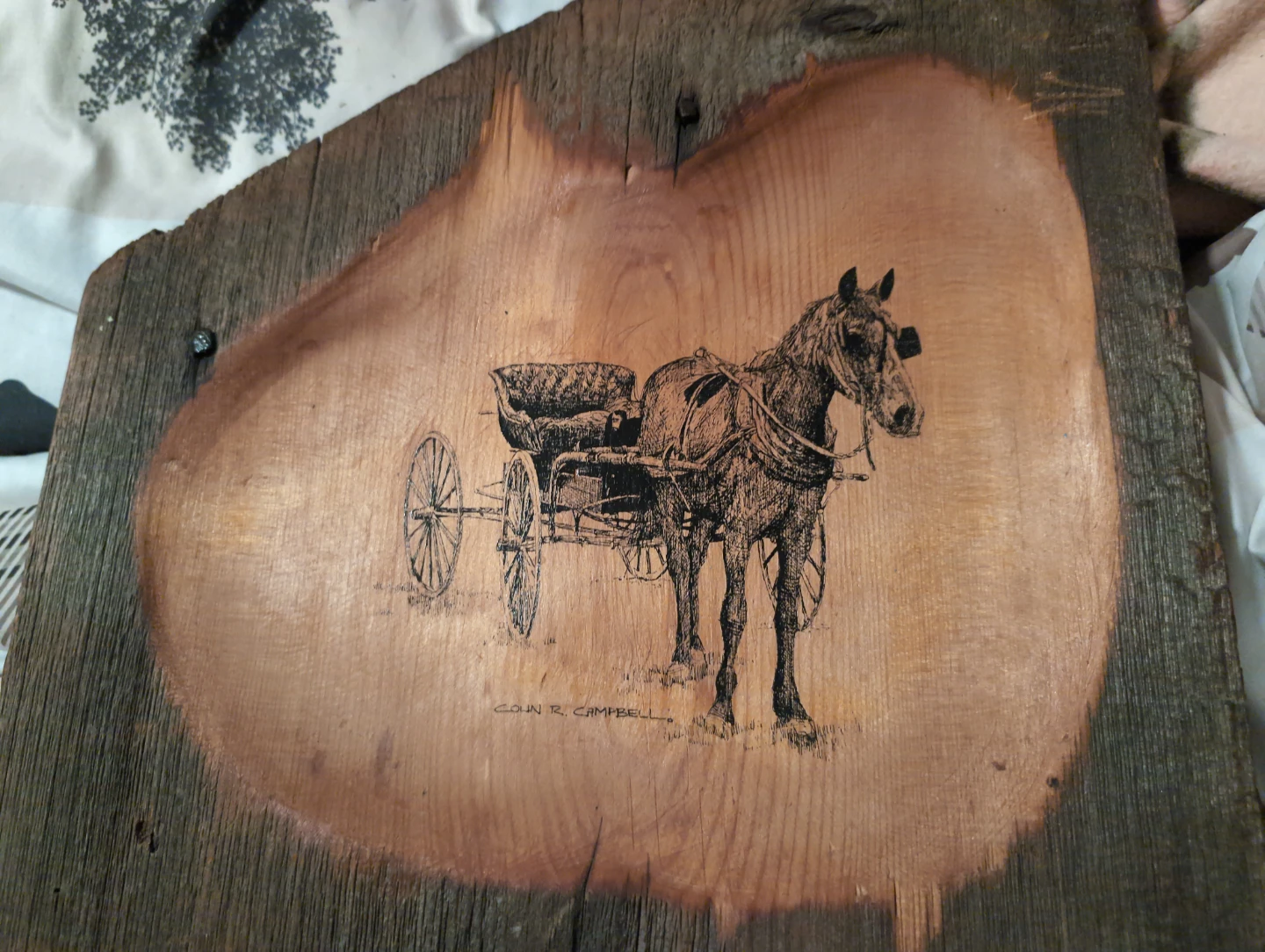 Horse Drawn Carriage Wood Art by Colin R. Campbell - photo 3