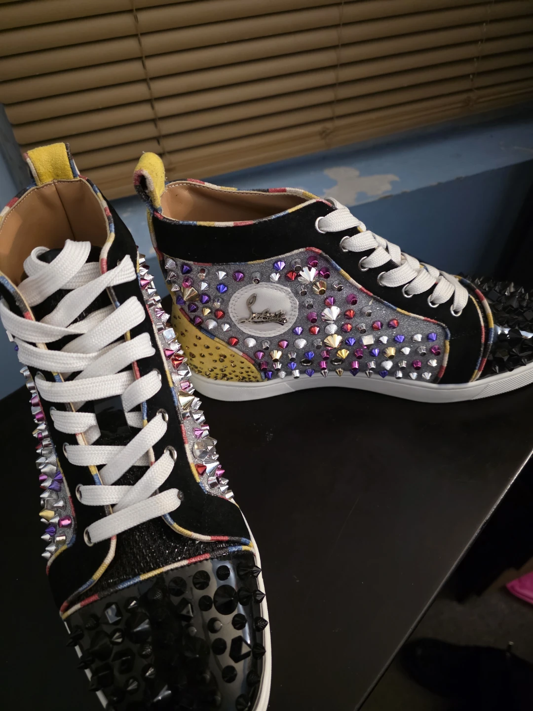 Christian Louboutin Spiked High-Top Sneakers - photo 2