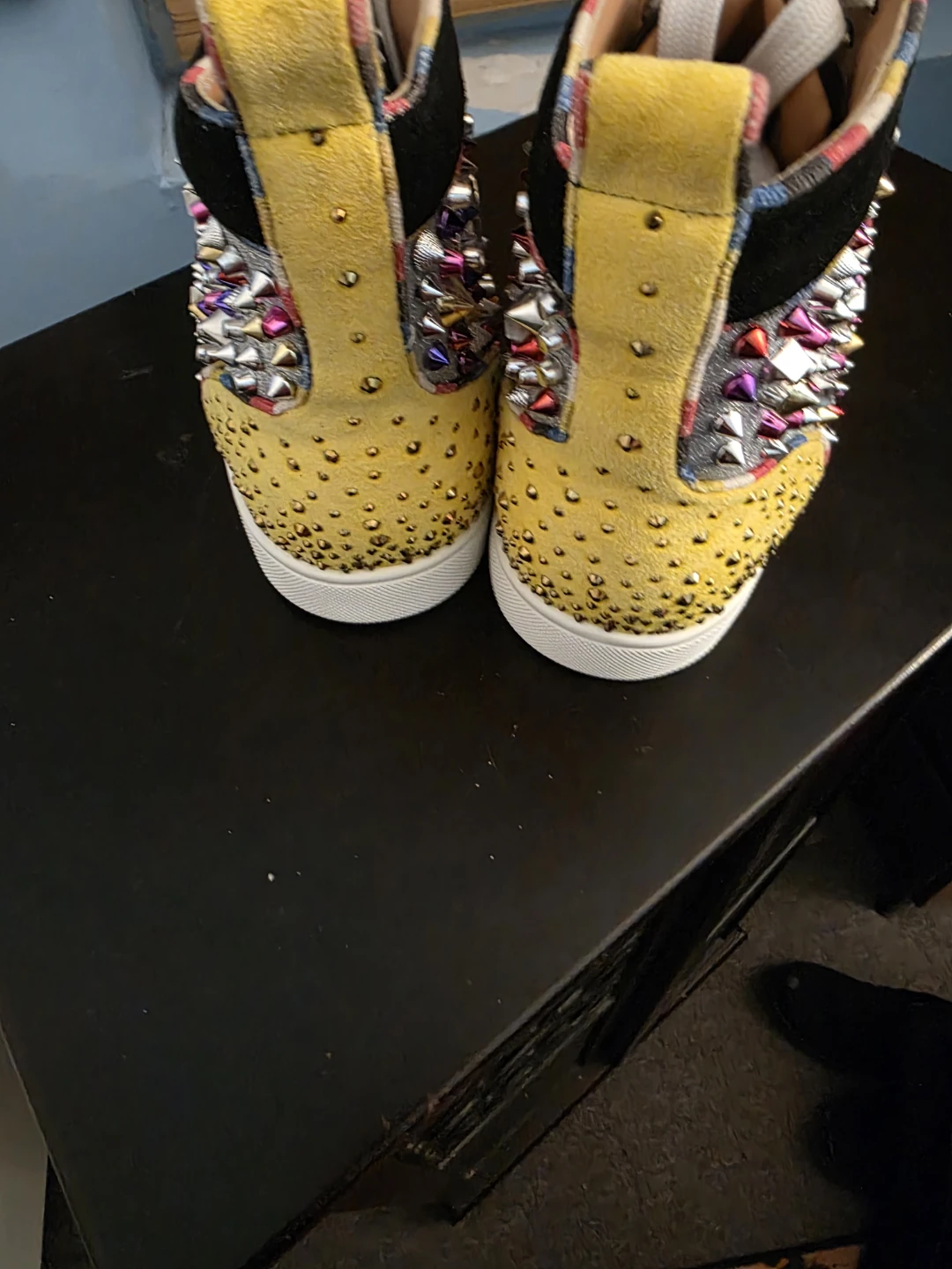 Christian Louboutin Spiked High-Top Sneakers - photo 4