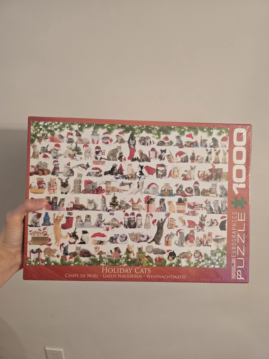 1000pc Christmas Cat Jigsaw Puzzle SEALED