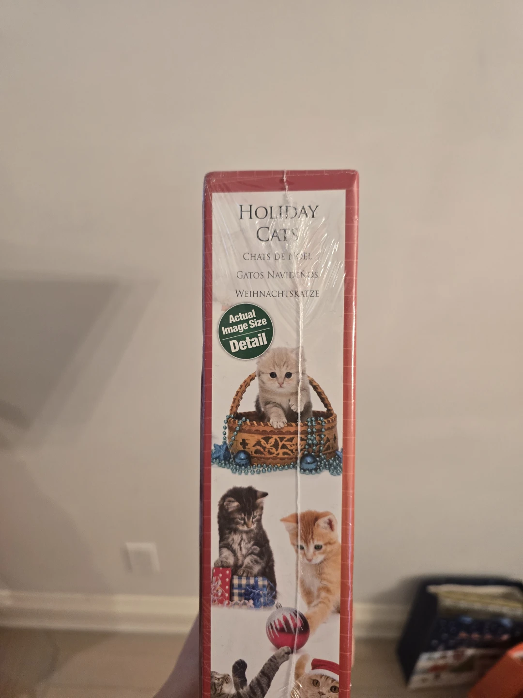 1000pc Christmas Cat Jigsaw Puzzle SEALED - photo 3
