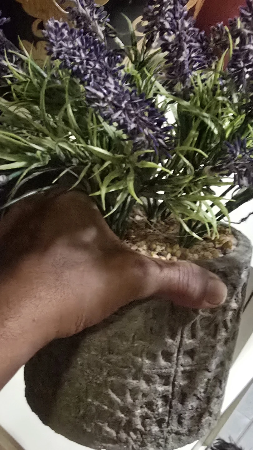 🥕Artificial Lavender Plant in beautiful Stone Pot - photo 2