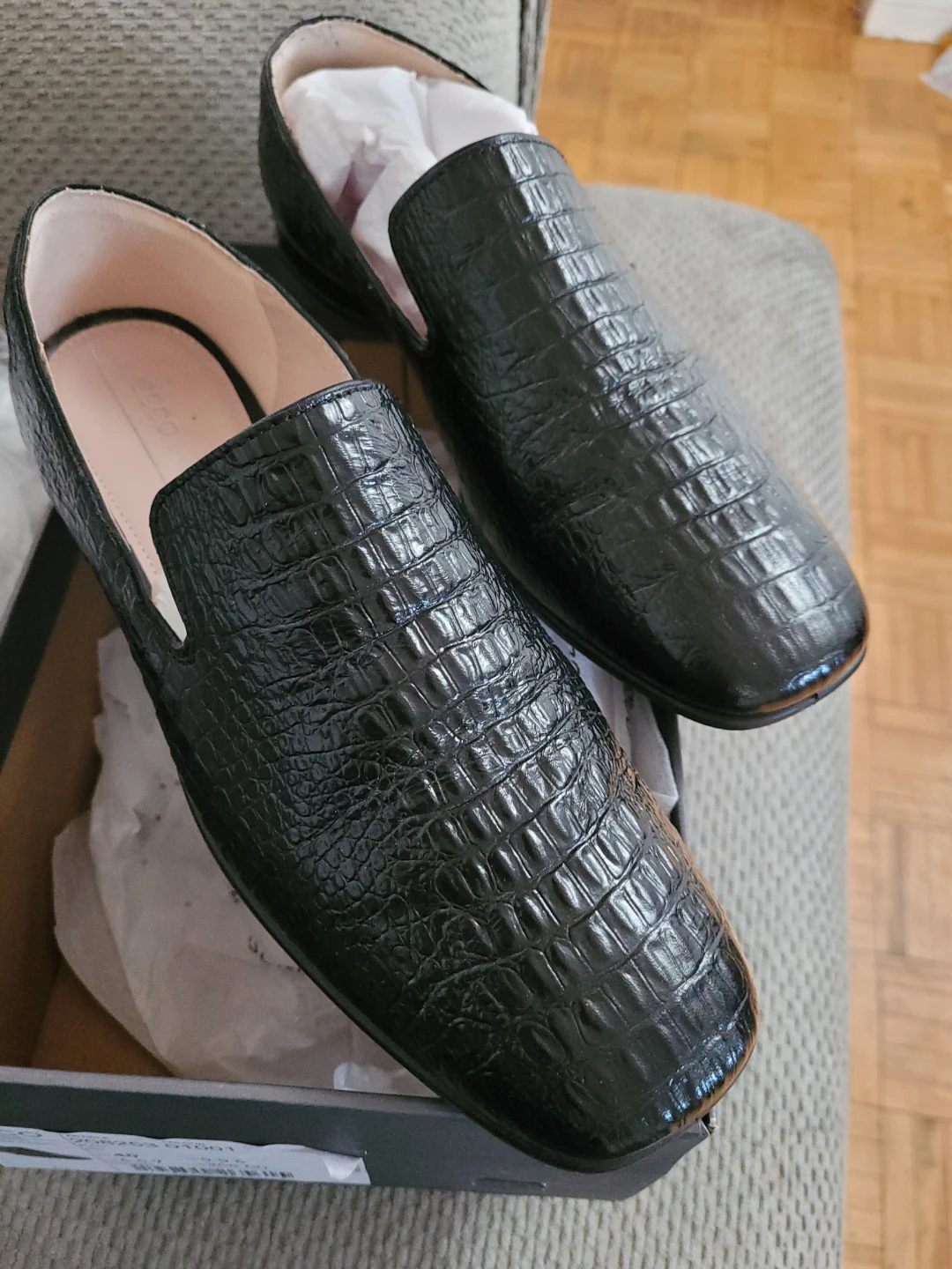 Ecco Anine Squared Black Loafers - Size US 9-9.5 - photo 2